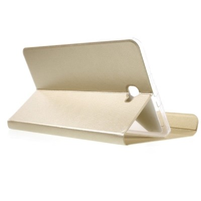 Samsung Galaxy Tab A 10,1 2016 (T580, T585) Smart Case atverčiamas auksinis odinis dėklas - knygutė / Priedai.lt