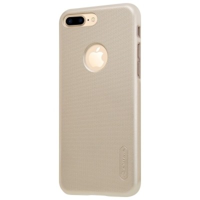 Nillkin Frosted Shield Apple iPhone 7 Plus (iPhone 8 Plus) auksinis plastikinis dėklas + apsauginė ekrano plėvelė / Priedai.lt