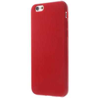 Apple iPhone 6, 6s cieta silikona (TPU) glancēta sarkans apvalks / Vacins.lv