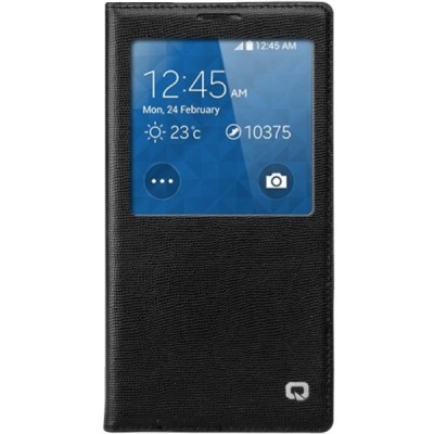 „QIALINO“ Samsung Galaxy Note 3 atverčiamas juodas odinis dėklas / Priedai.lt