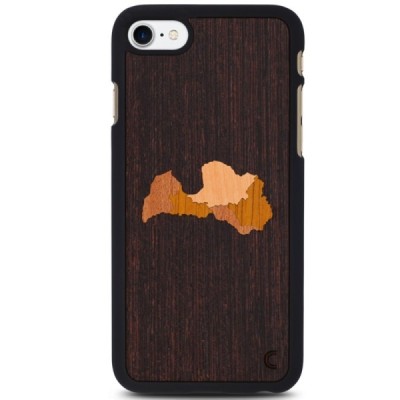 Apple iPhone 7 (iPhone 8) „Crafted Cover“ Latvija dabīga koka telefona apvalks / Vacins.lv