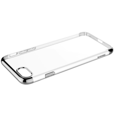Apple iPhone 7 (iPhone 8) Baseus Glitter dzidrs (caurspīdīgs) sudrabs plastmasas apvalks / Vacins.lv