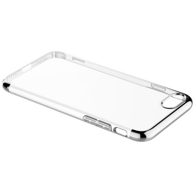 Apple iPhone 7 (iPhone 8) Baseus Glitter dzidrs (caurspīdīgs) sudrabs plastmasas apvalks / Vacins.lv