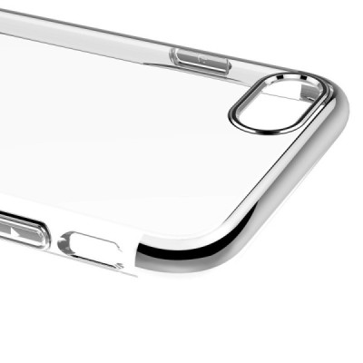 Apple iPhone 7 (iPhone 8) Baseus Glitter dzidrs (caurspīdīgs) sudrabs plastmasas apvalks / Vacins.lv