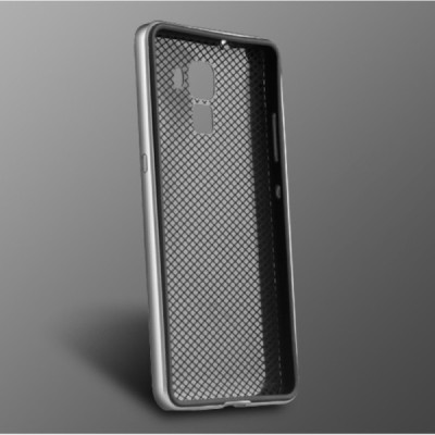 Honor 7 „IPAKY“ kieto silikono TPU juodas (pilkais apvadais) dėklas - nugarėlė / Priedai.lt