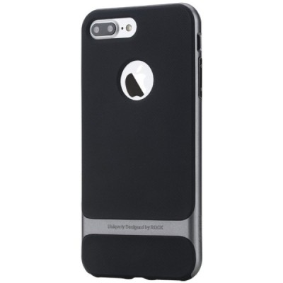 „Rock“ Royce pastiprinātas aizsardzības melns apmales pelekā krāsā Apple iPhone 7 Plus (iPhone 8 Plus) apvalks / Vacins.lv