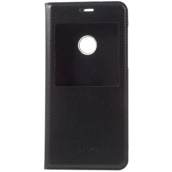 „View Window“ atverčiamas odinis dėklas - juodas (Honor 8)