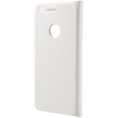 Huawei Honor 8 baltas odinis atverčiamas „Smart Window“ dėklas su langeliu / Priedai.lt