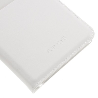 Huawei Honor 8 baltas odinis atverčiamas „Smart Window“ dėklas su langeliu / Priedai.lt