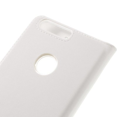 Huawei Honor 8 baltas odinis atverčiamas „Smart Window“ dėklas su langeliu / Priedai.lt