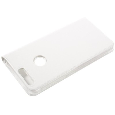 Huawei Honor 8 baltas odinis atverčiamas „Smart Window“ dėklas su langeliu / Priedai.lt