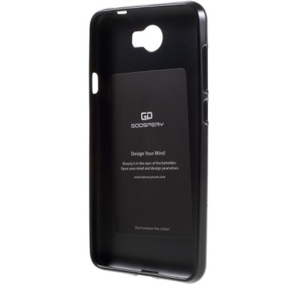 Huawei Y5 II (Huawei Y5 2) Mercury melns cieta silikona (TPU) apvalks / vacins.lv