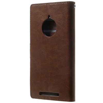 Nokia Lumia 830 atvēramais brūns ādas maciņš (maks) / Vacins.lv