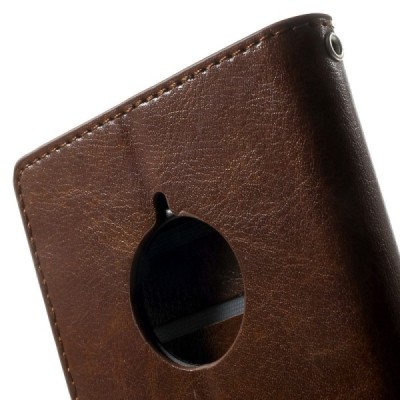 Nokia Lumia 830 atvēramais brūns ādas maciņš (maks) / Vacins.lv