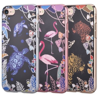 Apple iPhone 7 (iPhone 8) elegants „Devia“ Turtle melns (apmales sudrabā krāsā) plastmasas apvalks / Vacins.lv