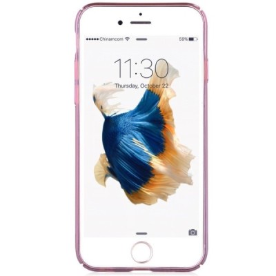Apple iPhone 7 (iPhone 8) „Devia“ Flamingo juodas elegantiškas plastikinis dėklas rožiniais apvadais / Priedai.lt