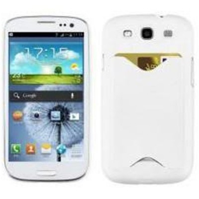 Plastikinis Samsung Galaxy S3 i9300 dėklas (dėkliukas, nugarėlė) su nugarėlėje integruotu kortelės laikikliu / Priedai.lt