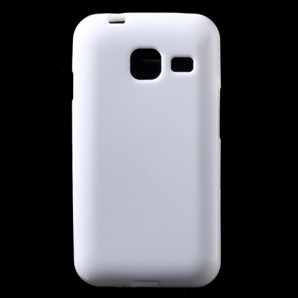 Cieta silikona (TPU) apvalks - balts (Galaxy J1 mini)