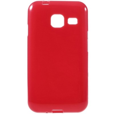 Samsung Galaxy J1 mini (J105) cieta silikona (TPU) sarkans apvalks / vacins.lv