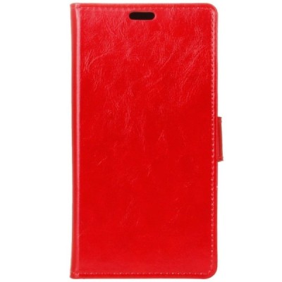 Samsung Galaxy J1 mini (J105) atvēramais ādas sarkans maciņš (maks) / Vacins.lv