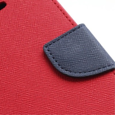 „Mercury“ Samsung Galaxy S2 raudonas odinis atverčiamas dėklas - piniginė / Priedai.lt