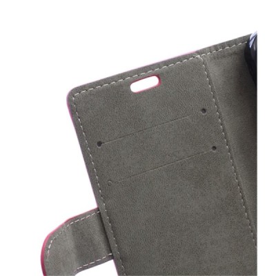 HTC Desire 520 atvēramais ādas balts maciņš (maks) / Vacins.lv