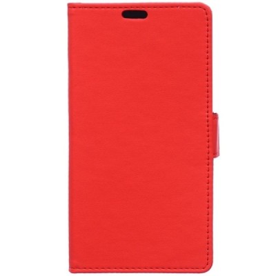 HTC Desire 520 atvēramais ādas sarkans maciņš (maks) / Vacins.lv