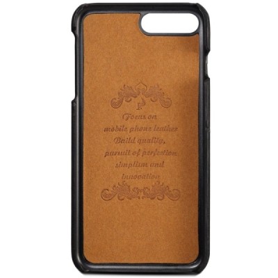 Apple iPhone 7 (iPhone 8) melns ādas futrālis ar iebūvētu karšu turētāju / Vacins.lv