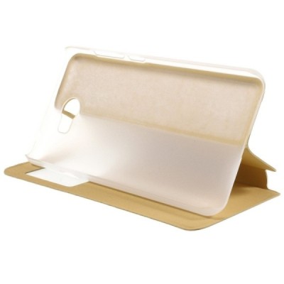 Huawei Y5 II (Huawei Y5 2) zelta atvēramais „Smart Window“ ādas maciņš / Vacins.lv