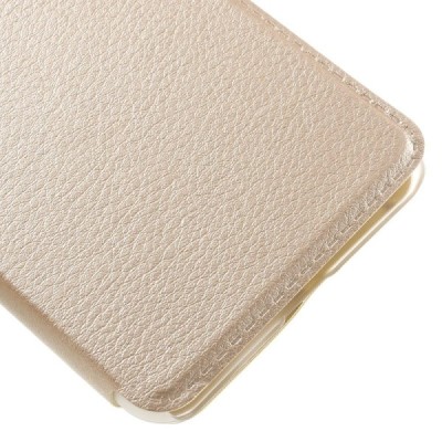 Huawei Y5 II (Huawei Y5 2) zelta atvēramais „Smart Window“ ādas maciņš / Vacins.lv