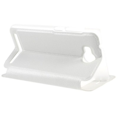 Huawei Y3 II (Huawei Y3 2) balts atvēramais „Smart Window“ ādas maciņš / Vacins.lv