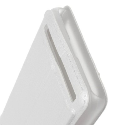 Huawei Y3 II (Huawei Y3 2) balts atvēramais „Smart Window“ ādas maciņš / Vacins.lv