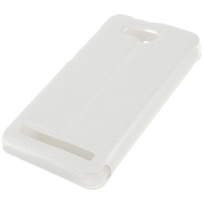 Huawei Y3 II (Huawei Y3 2) balts atvēramais „Smart Window“ ādas maciņš / Vacins.lv