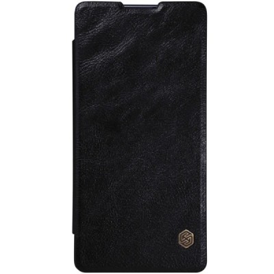 Prabangus „Nillkin“ Qin serijos juodas odinis atverčiamas Sony Xperia XA Ultra (F3212, F3216) dėklas / Priedai.lt