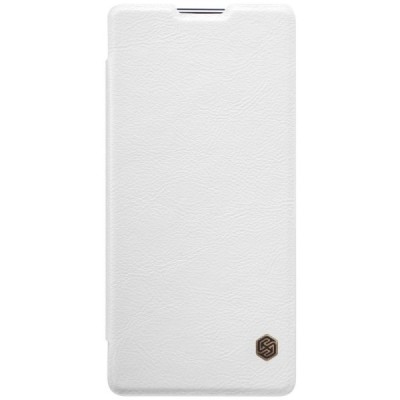 Greznais „Nillkin“ Qin sērijas ādas atvērams balts Sony Xperia XA Ultra (F3212, F3216) maciņš (maks) / Vacins.lv