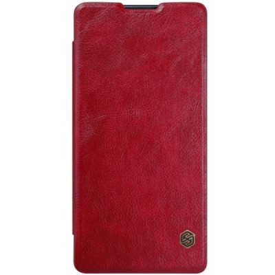 Greznais „Nillkin“ Qin sērijas ādas atvērams sarkans Sony Xperia XA Ultra (F3212, F3216) maciņš (maks) / Vacins.lv