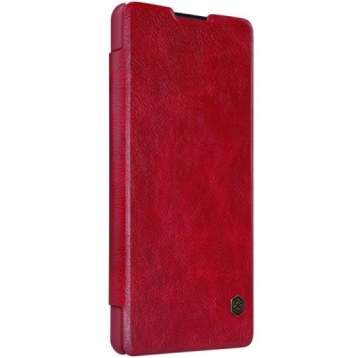 Greznais „Nillkin“ Qin sērijas ādas atvērams sarkans Sony Xperia XA Ultra (F3212, F3216) maciņš (maks) / Vacins.lv
