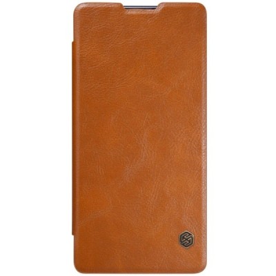 Greznais „Nillkin“ Qin sērijas ādas atvērams brūns Sony Xperia XA Ultra (F3212, F3216) maciņš (maks) / Vacins.lv