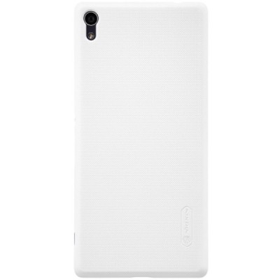 Nillkin Frosted Shield Sony Xperia XA Ultra (F3212, F3216) baltas plastikinis dėklas + apsauginė ekrano plėvelė / Priedai.lt