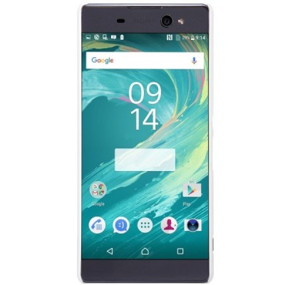 Nillkin Frosted Shield Sony Xperia XA Ultra (F3212, F3216) baltas plastikinis dėklas + apsauginė ekrano plėvelė / Priedai.lt