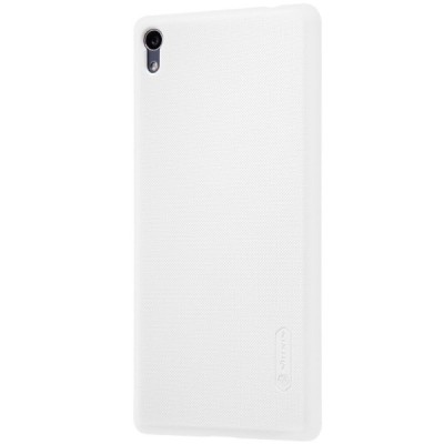 Nillkin Frosted Shield Sony Xperia XA Ultra (F3212, F3216) baltas plastikinis dėklas + apsauginė ekrano plėvelė / Priedai.lt