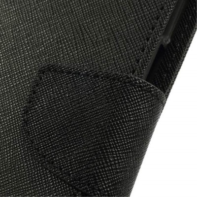 „Mercury“ Samsung Galaxy Core (i8260, i8262) juodas odinis atverčiamas dėklas - piniginė / Priedai.lt