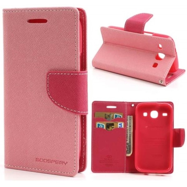 „Mercury“ atverčiamas dėklas, piniginė - rožinė (Galaxy Core)