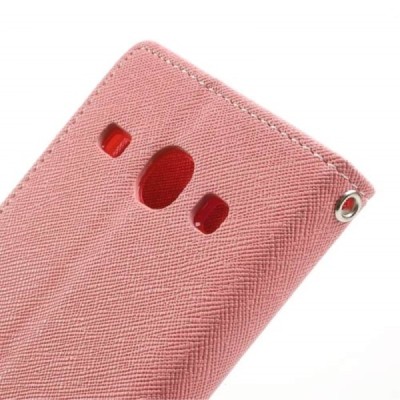 „Mercury“ Samsung Galaxy Core (i8260, i8262) rožinis odinis atverčiamas dėklas - piniginė / Priedai.lt