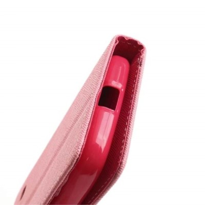 „Mercury“ Samsung Galaxy Core (i8260, i8262) rožinis odinis atverčiamas dėklas - piniginė / Priedai.lt