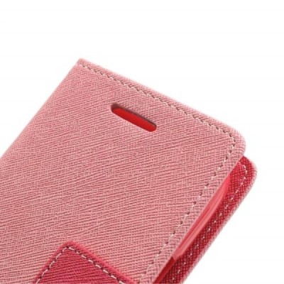 „Mercury“ Samsung Galaxy Core (i8260, i8262) rožinis odinis atverčiamas dėklas - piniginė / Priedai.lt