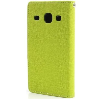 Samsung Galaxy Core (i8260, i8262) „Mercury“ atvērams zaļš ādas futrālis - maciņš / Vacins.lv