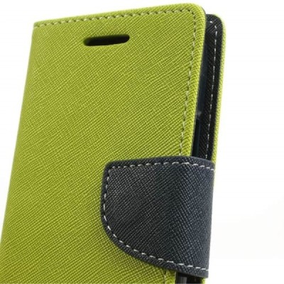 Samsung Galaxy Core (i8260, i8262) „Mercury“ atvērams zaļš ādas futrālis - maciņš / Vacins.lv