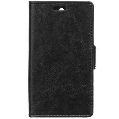 Huawei Honor 7 atverčiamas juodas odinis dėklas, knygutė - piniginė / Priedai.lt