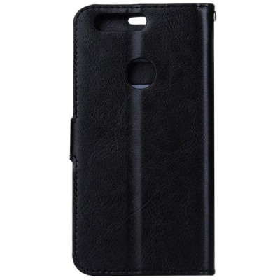 Huawei Honor 8 atvēramais ādas melns maciņš, grāmata (maks) | Vacins.lv